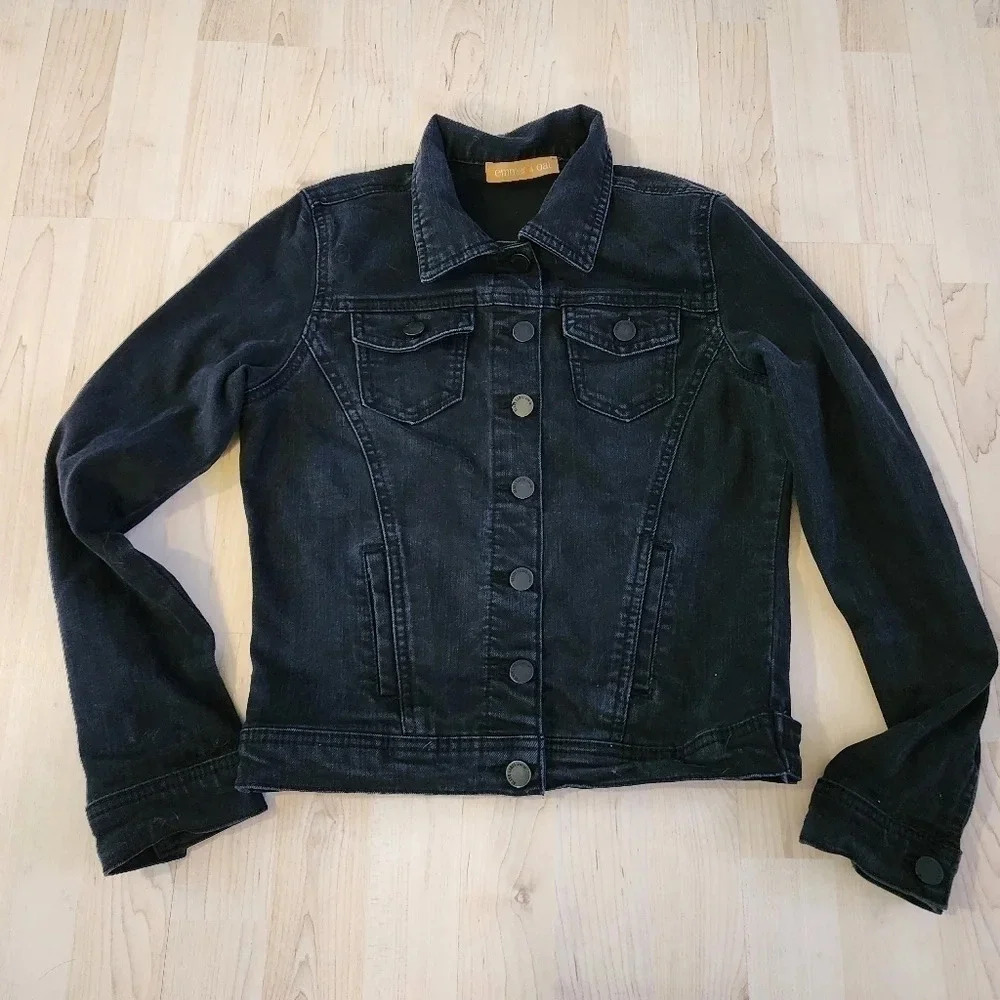 Black label Emmer and Oat black Jean jacket size small